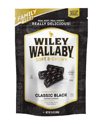 Kenny'S Wiley Wallaby Gourmet Licorice, Black, 24 Ounce