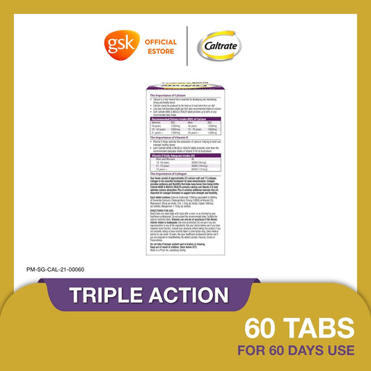 Caltrate Bone And Muscle 60 Tablets