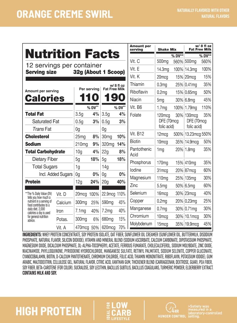 SlimFast Advanced Immunity High Protein Meal Replacement Smoothie Mix,