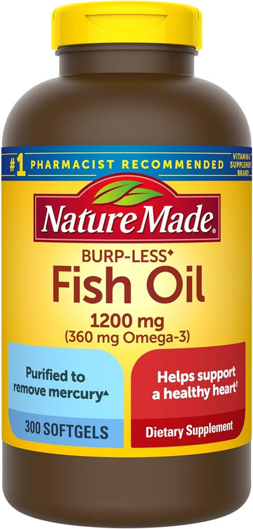 Nature Made Fish Oil, 1200mg, 300 Softgels300 Count (Pack of 1)