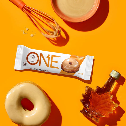 One Protein Bars, Maple Glazed Doughnut, Gluten-Free Protein Bar With 1.5 Pounds