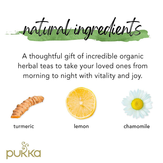 Pukka Herbal Tea Sampler, Organic Tea, Eco-Friendly, Self Care Gift Box, 45 Tea Bags, 9 Flavors