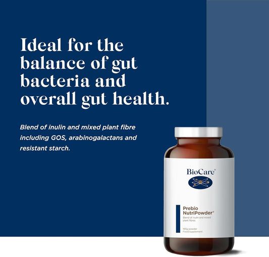 Biocare Prebio Nutripowder | Inulin & Plant Fibre | Prebiotics For The220 Grams