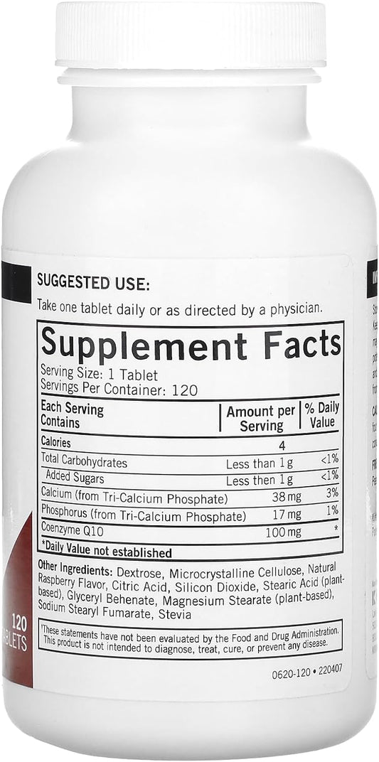 Kirkman Coenzyme Q10 100 mg Chewable Tablets (with Stevia) | 120 Chewa
