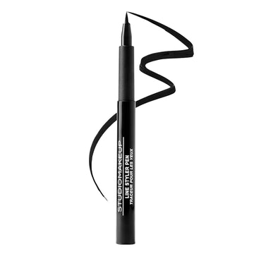 Line Styler Pen – Smudge Proof & Waterproof Blackest Black Liquid Eyeliner Pen w/exible Felt Tip - Long Lasting Sharp Line Eyeliner Pen Safe For Sensitive Eyes – Blackest Eyeliner
