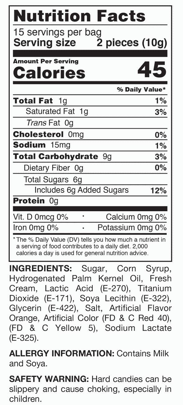 Scripture Candy, Orange and Cream Hard Candy 5.5 Ounce Bag,