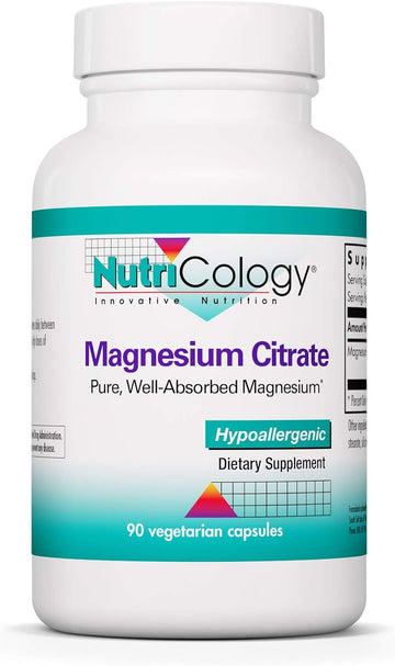 Nutricology Magnesium Citrate, Vegicaps, 90-Count