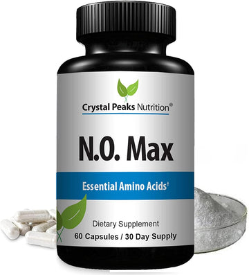 Crystal Peaks Nutrition N.O. Max Nitric Oxide Supplement - L Arginine, Citrulline Malate, Aakg, Beta Alanine Pre-Workout