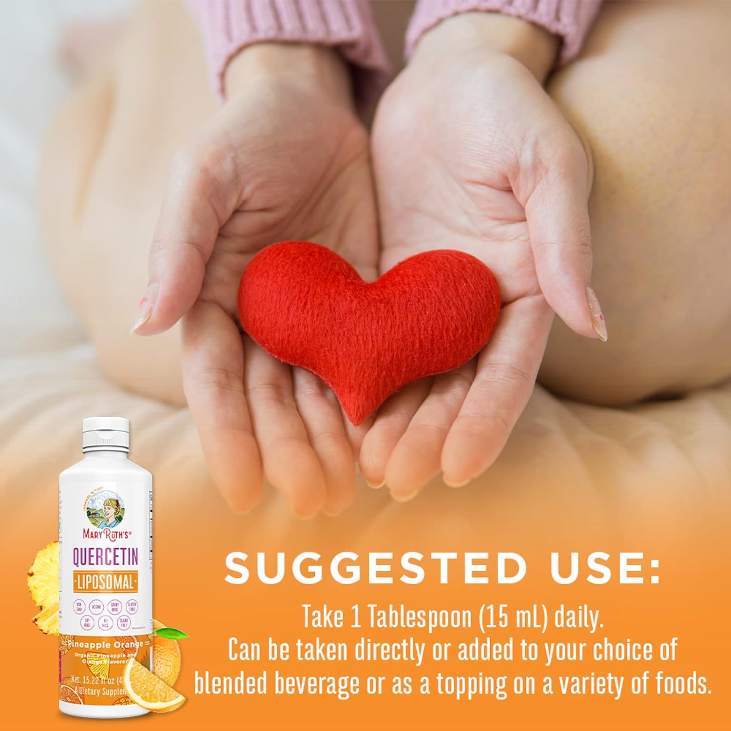 MaryRuth Organics Vitamin, Sugar Free, Liquid Quercetin 500mg Immune S