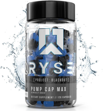 Ryse Project: Blackout Pump Cap Max | Stimulant Free Pump Formula | Betaine Nitrates & Citrulline Peptides For Max Muscu