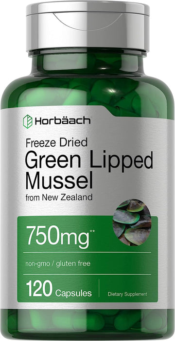 Green Lipped Mussel | 750 Mg | 120 Capsules | From New Zealand | Premi