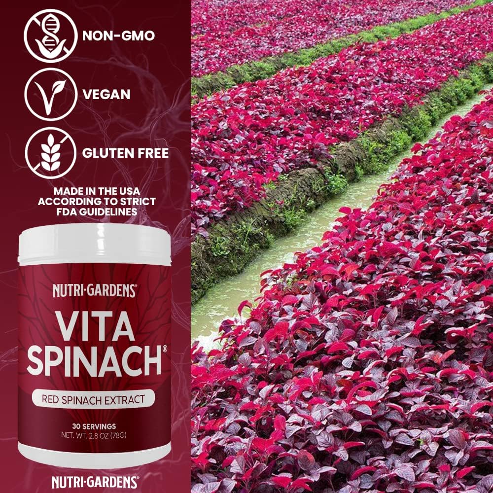 Nutrigardens Vita Spinach Powder - Red Spinach Extract - 26