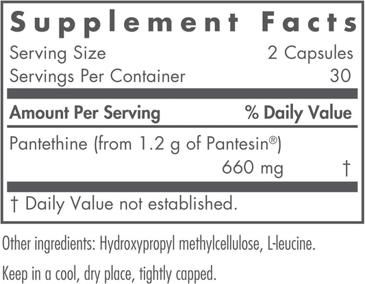 Nutricology Pantethine, Vegicaps, 60-Count