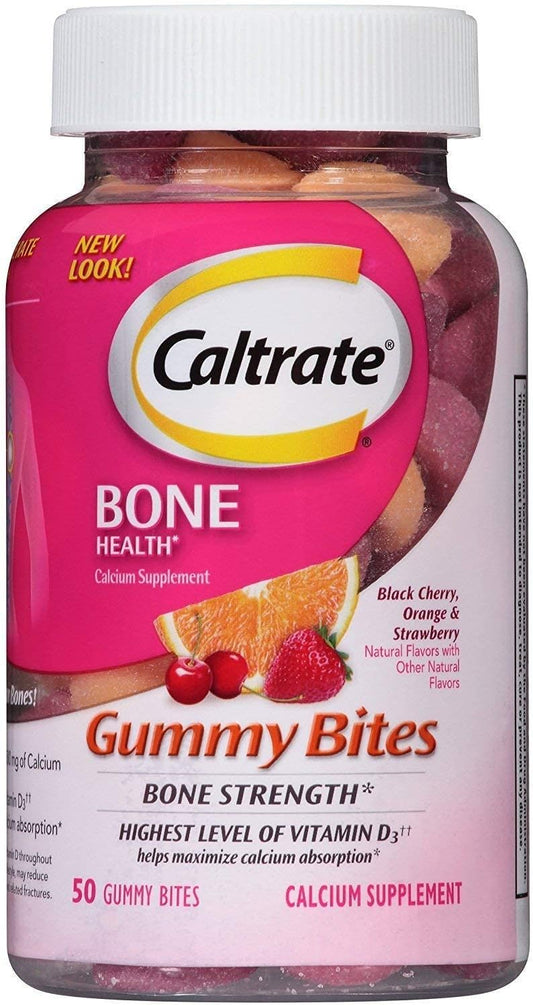 Caltrate Calcium & Vitamin D3 Supplement Gummy Bites Black Cherry, Ora