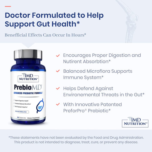 1Md Nutrition Prebiomd - Prebiotic With Preforpro | Support Healthy D1.76 Ounces
