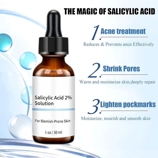 2% Salicylic Acid Serum for Face, Salicylic Acid 2% Solution Serum, Shrink Pores, Gentle Exfoliating, Salicylic Acid for Anti Ance, Pimple, Spot, Blackhead