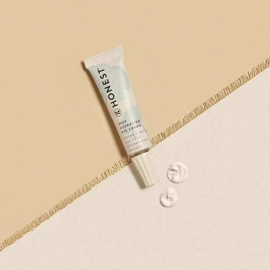 Honest Beauty Deep Hydration Eye Cream with Hyaluronic Acid + Chamomile & Calendula | EWG Certified + Dermatologist Tested + Hypoallergenic & Cruelty Free | 0.5 .