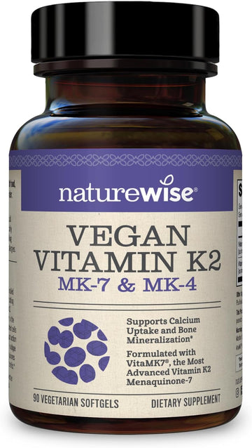 Naturewise Vitamin K2 With Mk4 And Vitamk7 Menaqui-7 For Strong Bones,