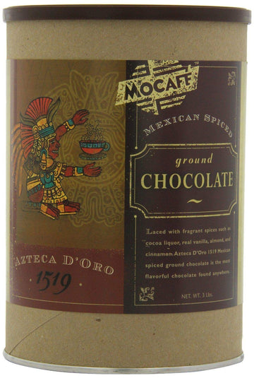 Mocafé Azteca D'Oro 1519 Mexican Spiced Ground Chocolate, Tin