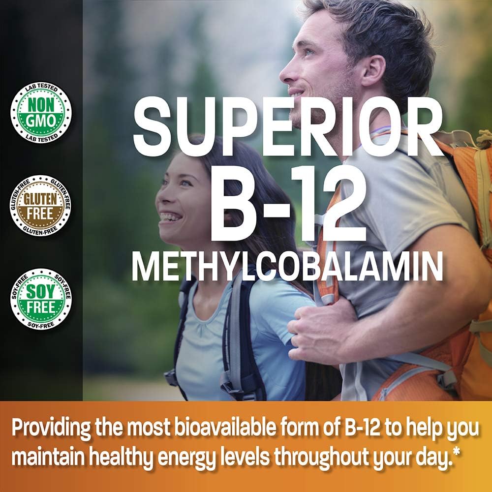Bronson Methyl B12 5000 mcg Vitamin B12 Methylcobalamin Energy & Brain