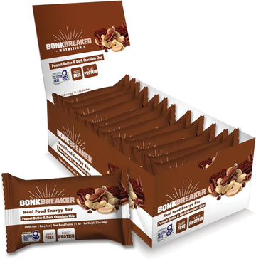 Bonk Breaker Real Food Energy Bar Gluten-Free, 8G Protein, Peanut Butter