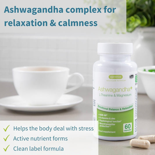 Ashwagandha Complex With L-Theanine & Magnesium, Ksm-66 Root-Only Extr69 Grams