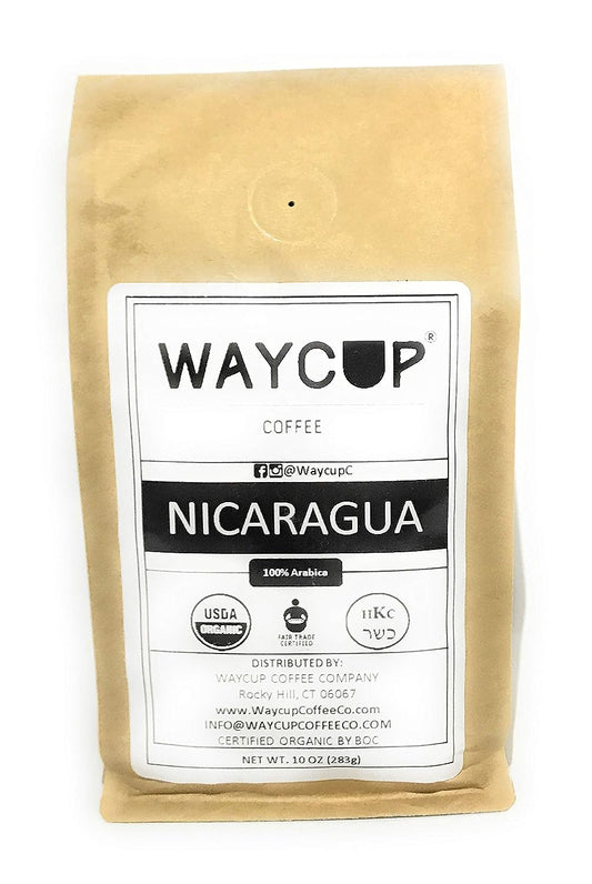 Waycup Organic Peru + Nicaragua (Fairtrade) Kosher Coffee, Ground, (Oft Pack, 2 X  Bag)