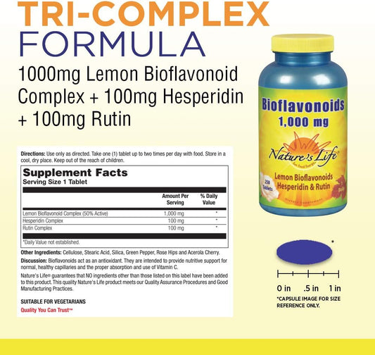 Nature'S Life Bioflavonoids 1000Mg Per Serving | 250 Capsules | More T