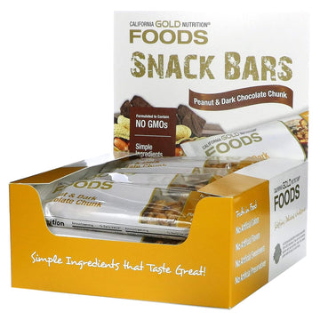 Foods, Peanut & Dark Chocolate Chunk Bars , 12 Bars, 1.4 Oz (40 G) Eac