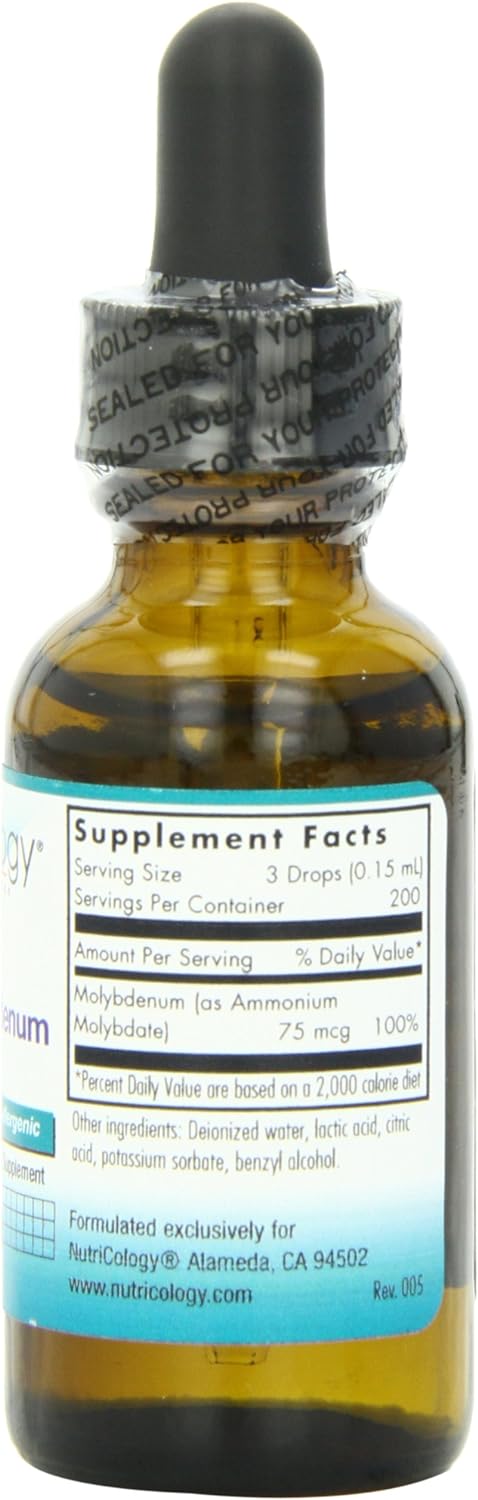 Nutricology Liquid Molybdenum, Liquid, 1-Ounce