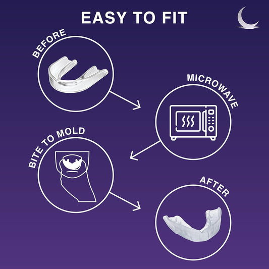 DreamEZ Custom Night Guards 3 Pack (Clear, 2 Adult, 1 Petite) for Teeth Grinding, 2 Pack with Mouth Guard Case, USA Made, Mouth Guard for Clenching Teeth at Night, Moldable-Fit Dental Guard