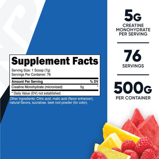 Nutricost Creatine Monohydrate Powder (Fruit Punch, 500 Gram)71 Servin
