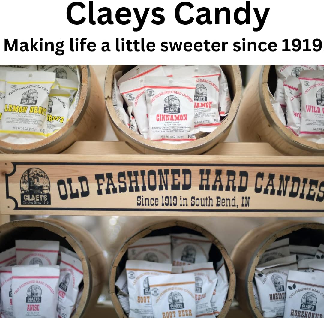 Claey's, Old Fashioned Hard Candy Green Apple, 6 Ounce Bag