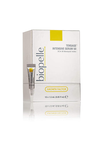 Biopelle Tensage Growth Factor Intensive Serum 50, Facial Serum with SCA 50 Biorepair Index, 10 Count