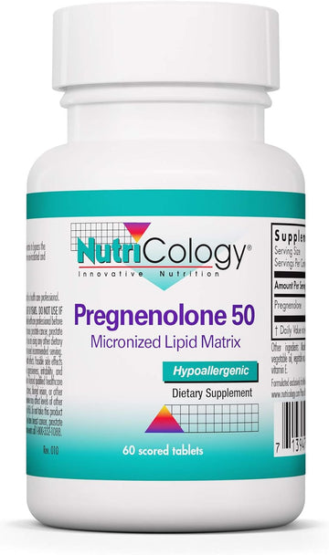 Nutricology Pregnenolone 50 Mg Sust Release, 60 Count