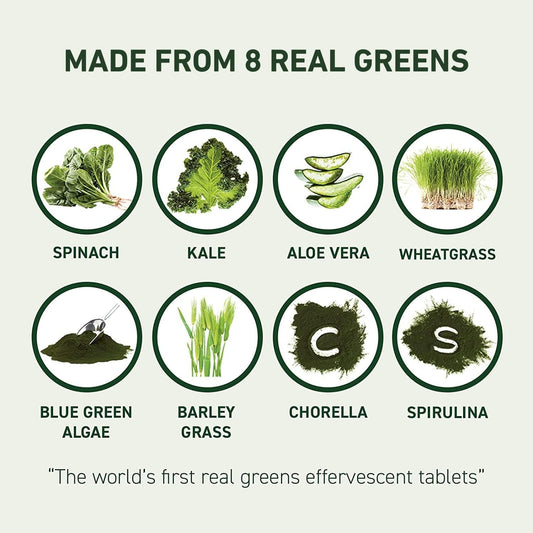 8Greens Detox Fizzy Tablets - Packed With 8 Powerful Super Greens (1 T