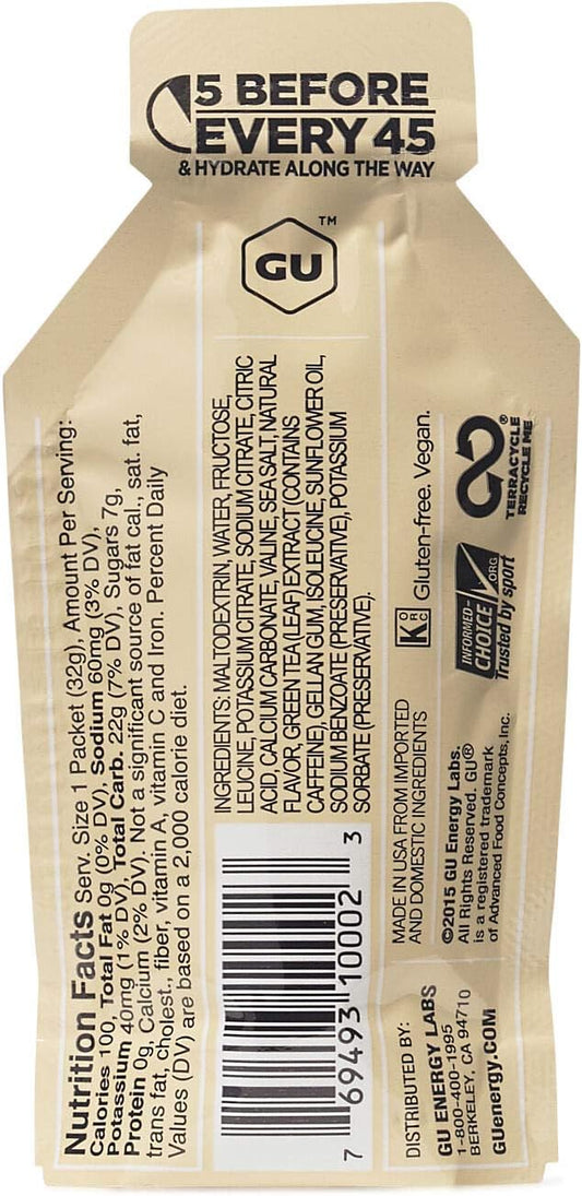 Gu Energy Original Sports Nutrition Energy Gel, 24-Count, Vanilla Bean1.65 Pounds