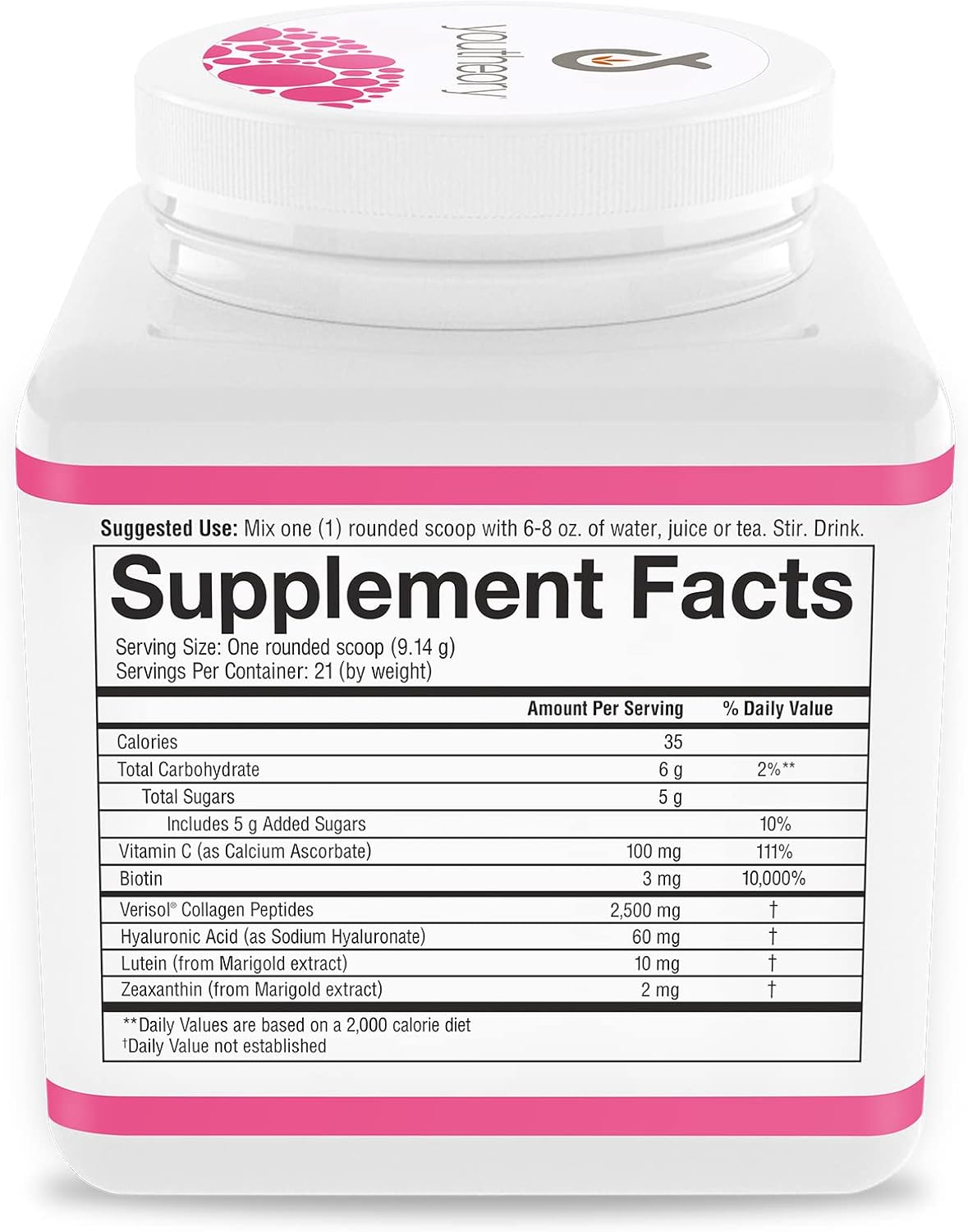 Youtheory Beauty Powder Watermelon Flavor, 21 Servings