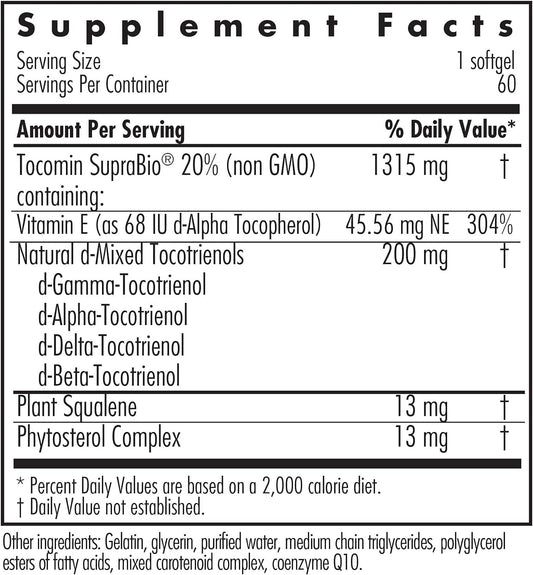 Allergy Research Group - Tocomin Suprabio Tocotrienols 200 Mg - Palm O