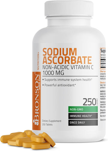 Sodium Ascorbate Non Acidic Vitamin C 1000 Mg Tablets - Gentle On The
