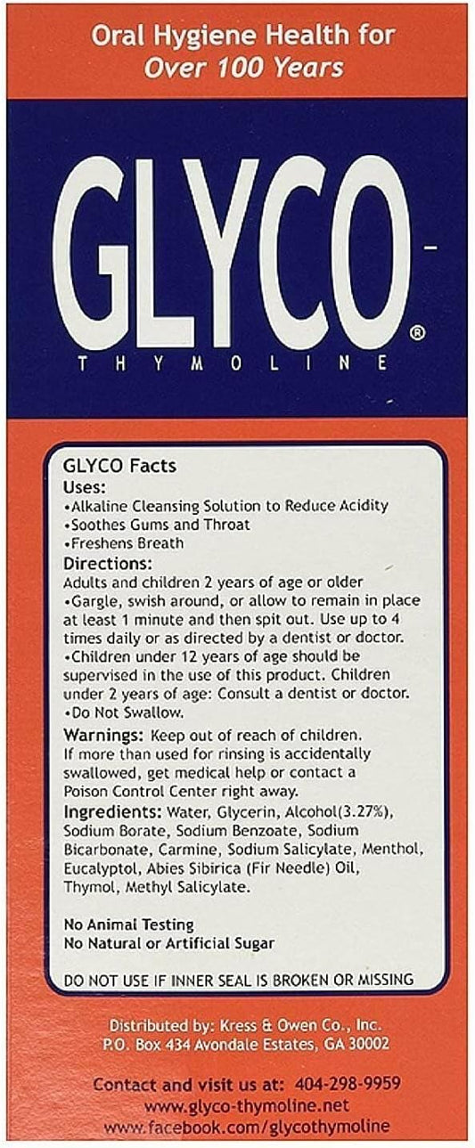 Glyco-thymoline Liquid, Mouthwash and Gargle - 1 Pint (Pack of 6)