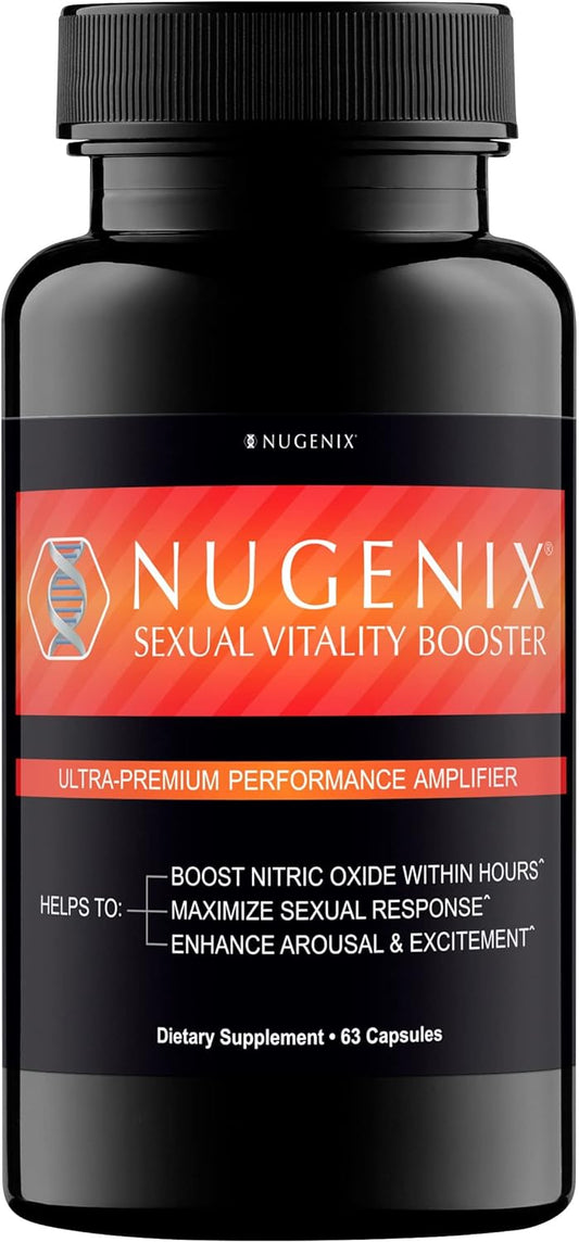 Nugenix Sexual Vitality Booster - Ultra Premium Performance Amplifier For Men - Nitric Oxide Supplement, 63 Capsules
