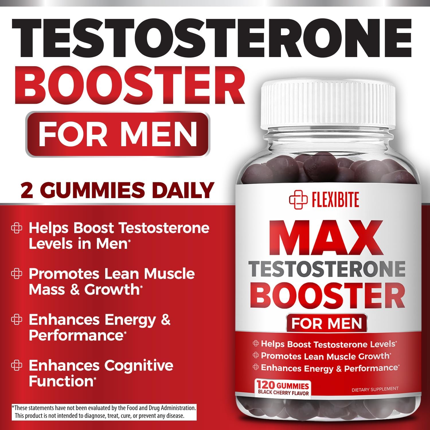 Testosterone Boosting Gummies for Men - Enhance Strength, S