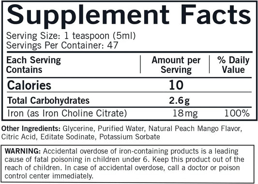 Kirkman Iron Liquid || 237 Ml/8 Fl Oz Liquid || Minerals || Free Of Co