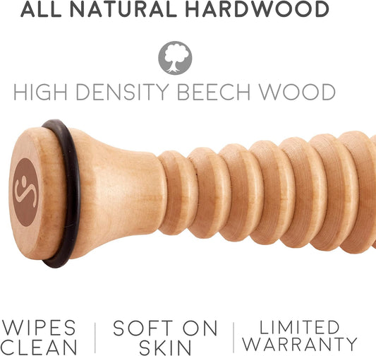 Body Back Wooden Foot Roller, Foot Massager For Plantar Fasciitis, Str