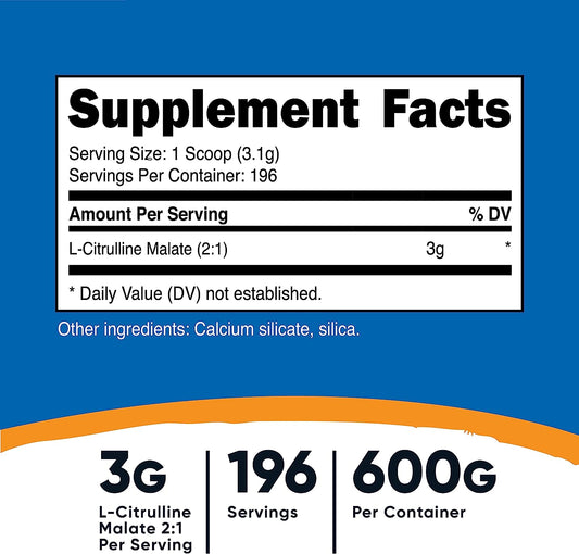 Nutricost L-Citrulline Malate (2:1) Powder (600 Grams)