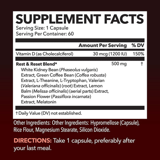 Havasu Nutrition Night Time Fat Burner Metabolism Booster | Appetite Suppressant & Supplement To Support Weight Loss | 6