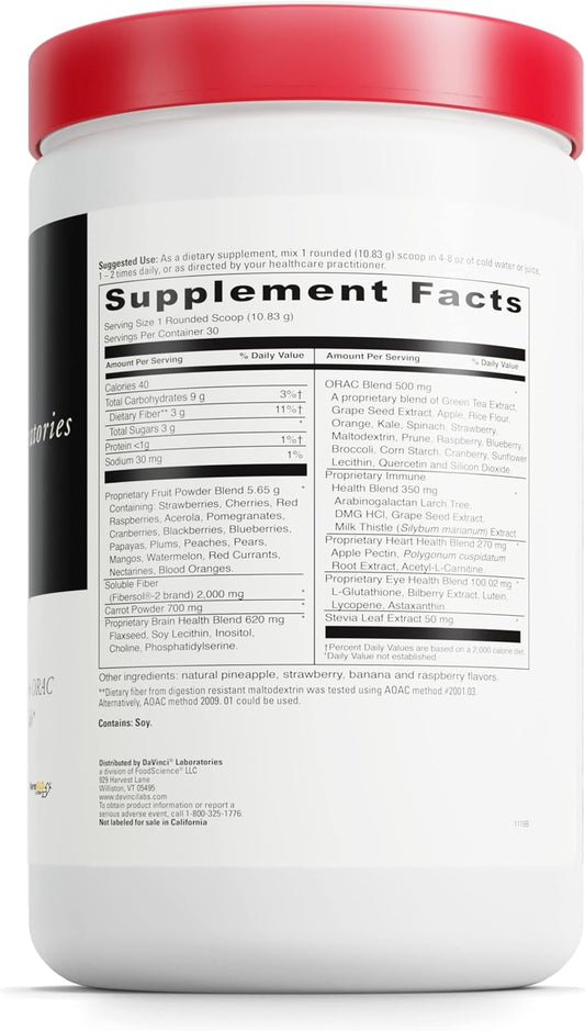 Davinci Labs Spectra Reds - Drink Mix Supplement For Energy Support An