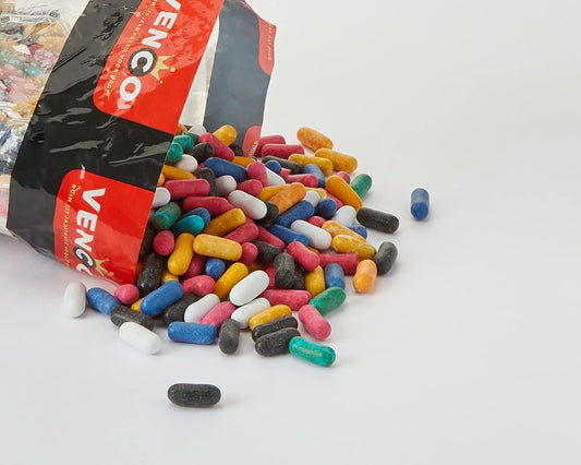 Licorice In 1 Kilo /2.2Lbs - Venco Toepedoes Licorice - Kleurendrop Liquorice