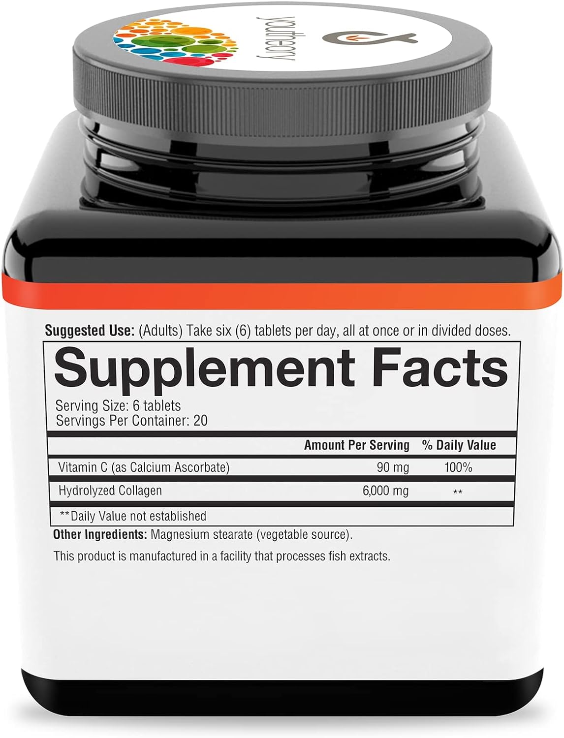 Youtheory Collagen with Vitamin C, Advanced Hydrolyzed Formula for Opt